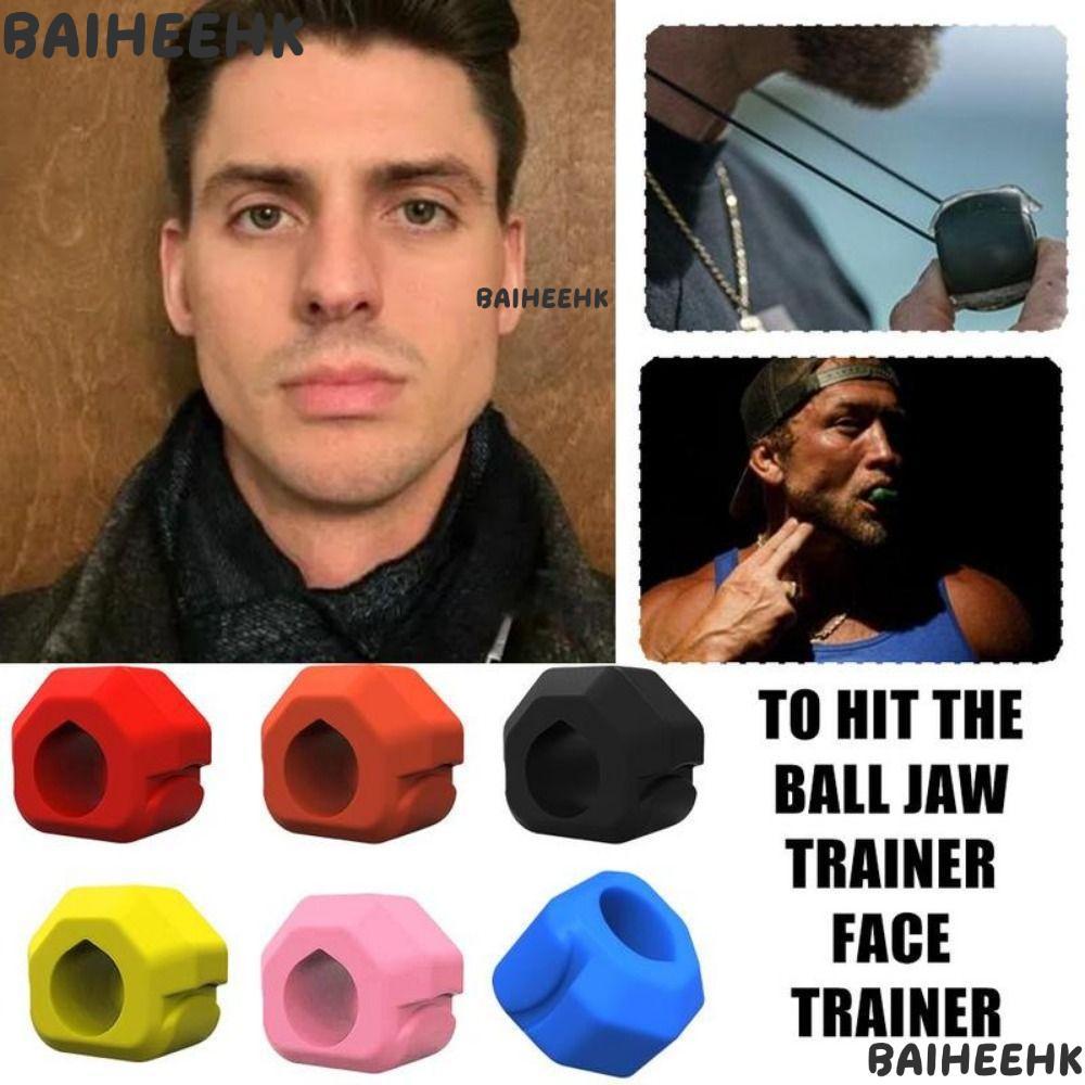 BAIHEIH Jawline Exerciser, Gum เม็ด Anti-stress Jaw Trainer, BPA ฟรี Exerciser Shaper ซิลิโคนลูกบอลอ