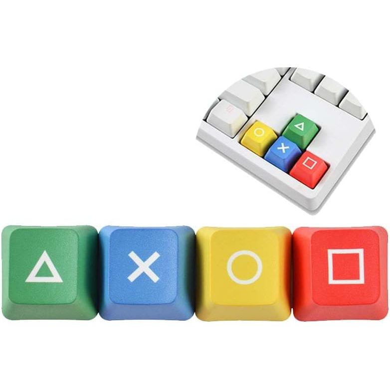 DIY Keycaps - 4 Custom Dye-Subbed PBT OEM Keycaps สําหรับเล่นเกมคีย์บอร์ดทิศทางคีย์ (B)