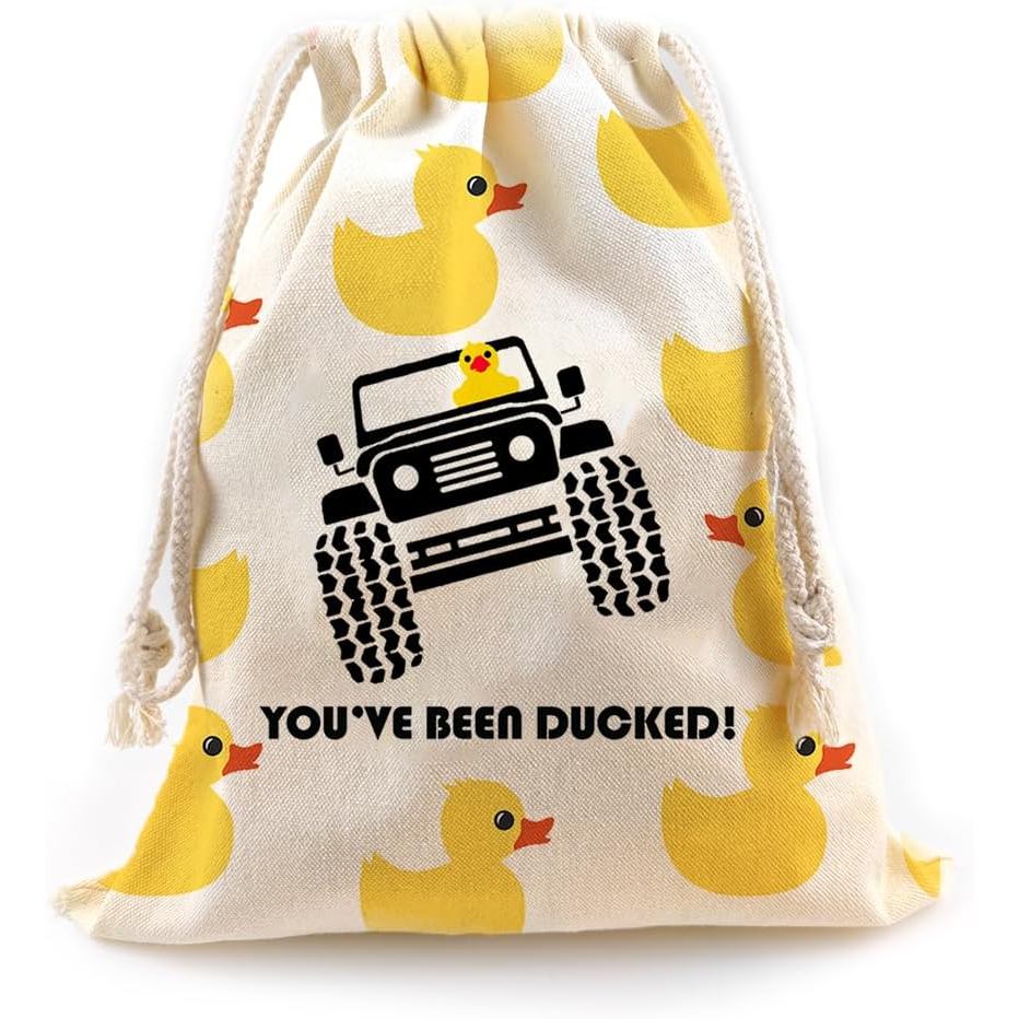 YOUVE BEEN DUCKED Duck Drawstring Bag, Rubber Duck Bag,Reusable Rubber Duck Bag, Gifts for Any Lover