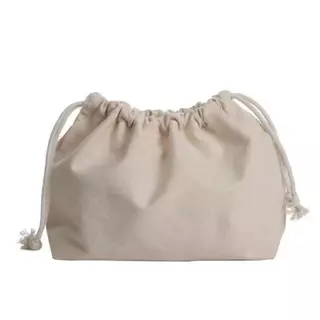 UUMIR กระเป๋าเครื่องสําอาง Drawstring, กระเป๋าแต่งหน้าผ้าแคนวาสนุ่ม, กระเป๋าจัดระเบียบเครื่องประดับแบบพกพาแบบใช้ซ้ําได้สําหรับผู้หญิง