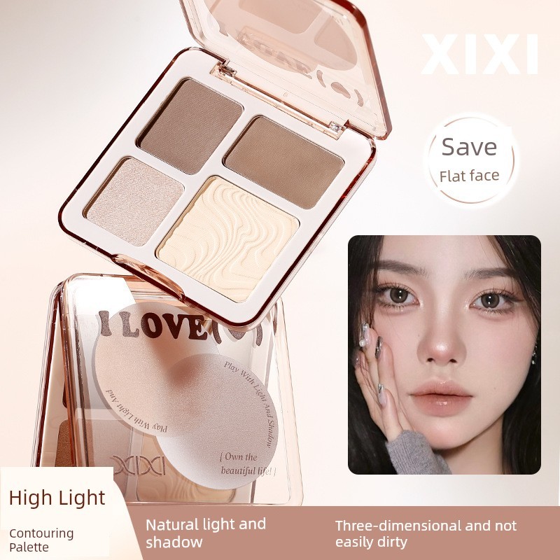 คอนทัวร์หน้า คอนทัวร์ แต่งหน้า xixi Drawing Shadow Repairing Palette High Gloss Repairing All-in-One