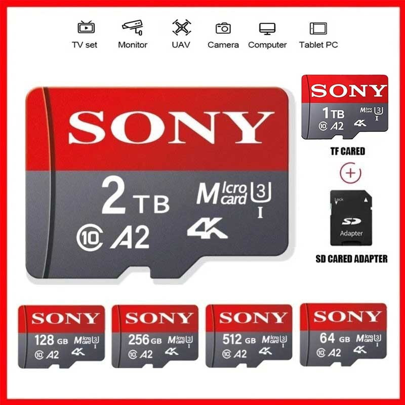 การ์ดหน่วยความจําความเร็วสูง 2TB Micro SD Card 128GB 256GB 512GB 1TB MicroSD TF Card