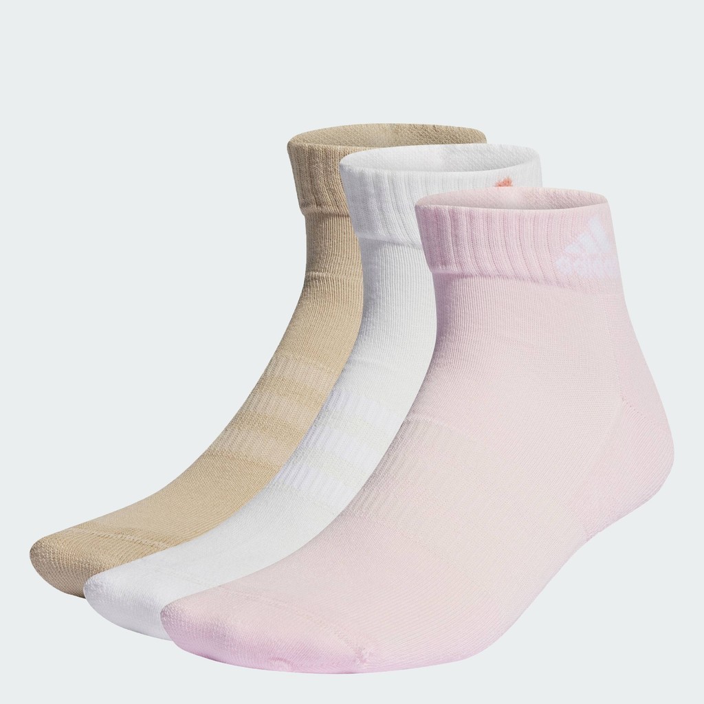 Adidas Lifestyle Set 3 Sportswear Unisex สีชมพู Cushioned Ankle Socks IP0404