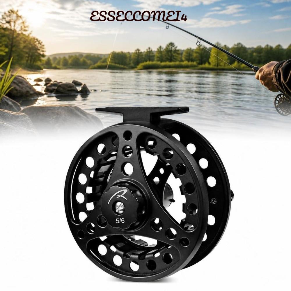 ESSECCOMEI4 Fly Reel, 5/6 WT 2 + 1BB แบริ่ง Fly Fishing Reel, อลูมิเนียมทนทาน 85 มม. เส้นผ่านศูนย์กล