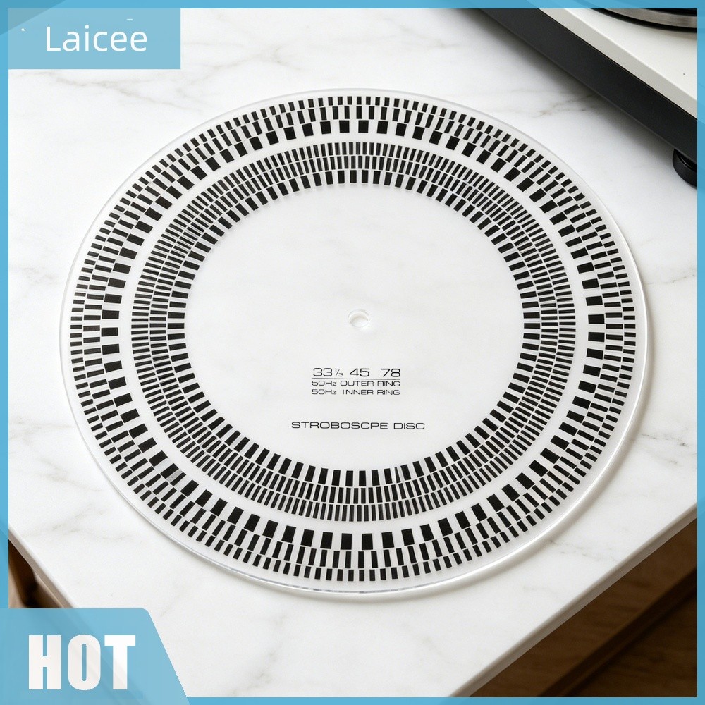 [Laicee.th] LP Stroboscope Mat 11.81 ใน X 3 มม. สําหรับเครื่องเล่นแผ่นเสียงทดสอบความเร็วการหมุน
