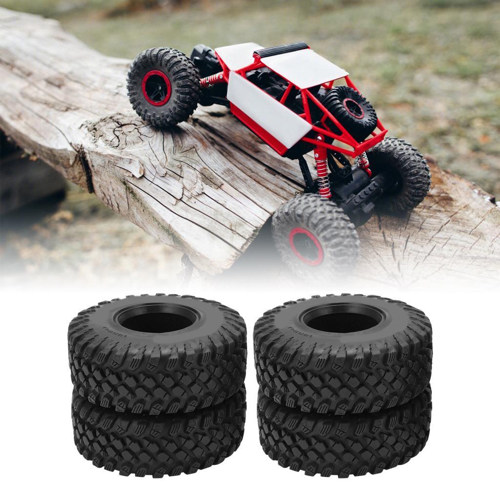 Ssrrou 4 ชิ้นยาง Strong Grip ลื่นทนทานได้อย่างง่ายดายติดตั้งยางสําหรับ SCX10 SCX10III