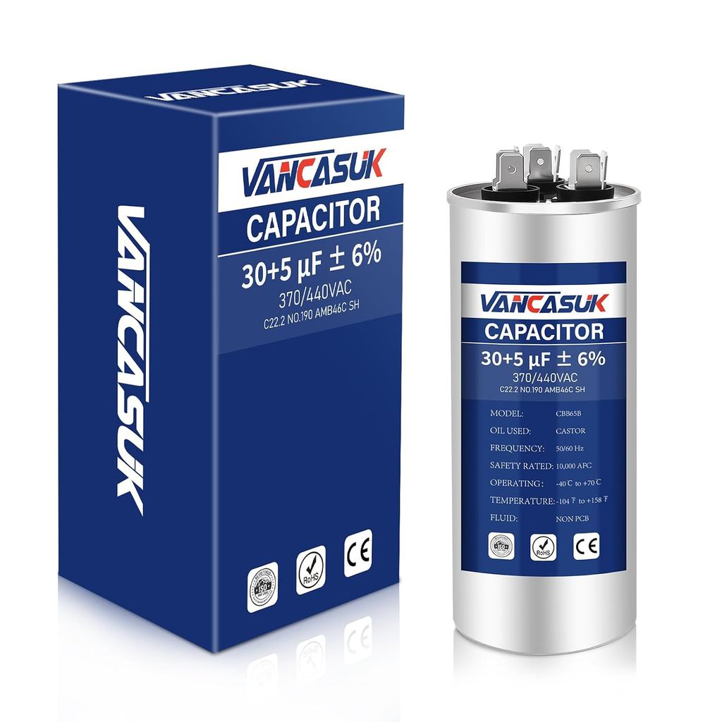30+5 uF MFD ±6% 370V/440V 50/60Hz CBB65 Dual Run รอบเริ่มต้น AC Capacitor CBB65 CBB65B Air Condition