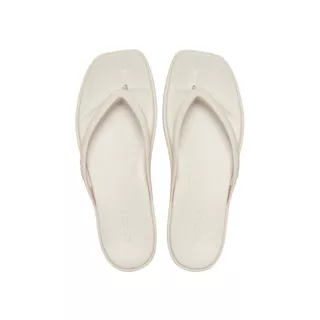 CROCS รองเท้าแตะผู้หญิง MIAMI FLIP - COCOA CREAM
