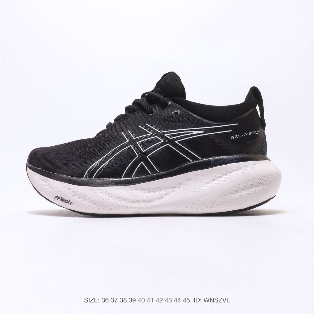 Asics Gel-Nimbus 25 Cushioning รองเท้าวิ่ง Stable Support Rebound Breathable Anti-slip ทนต่อการสึกหร
