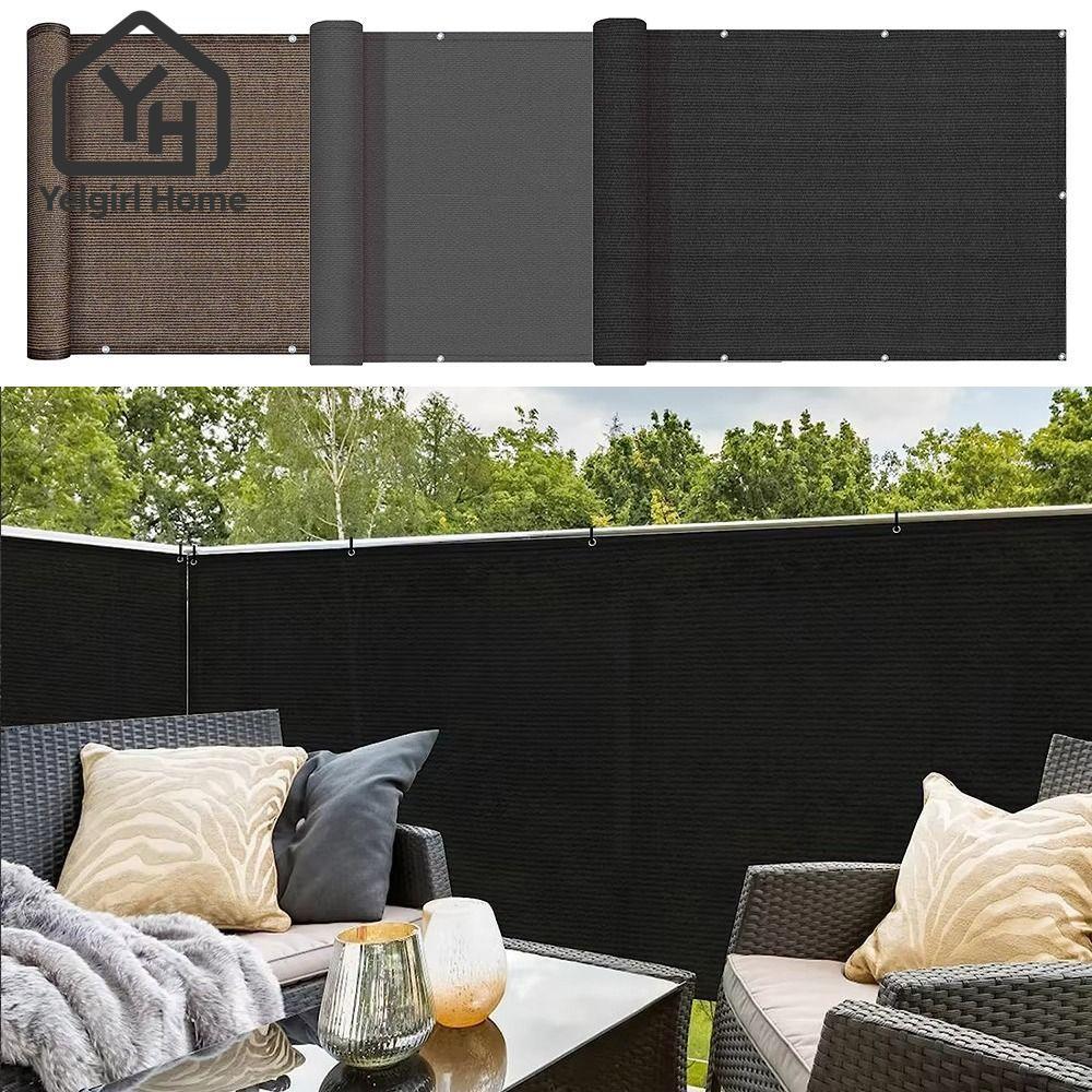 YELGIRLB Sun Shading Sails, 3/5/6M กันน้ําระเบียง Shade ผ้า, Thicken รั้ว Patio Protection Garden Po