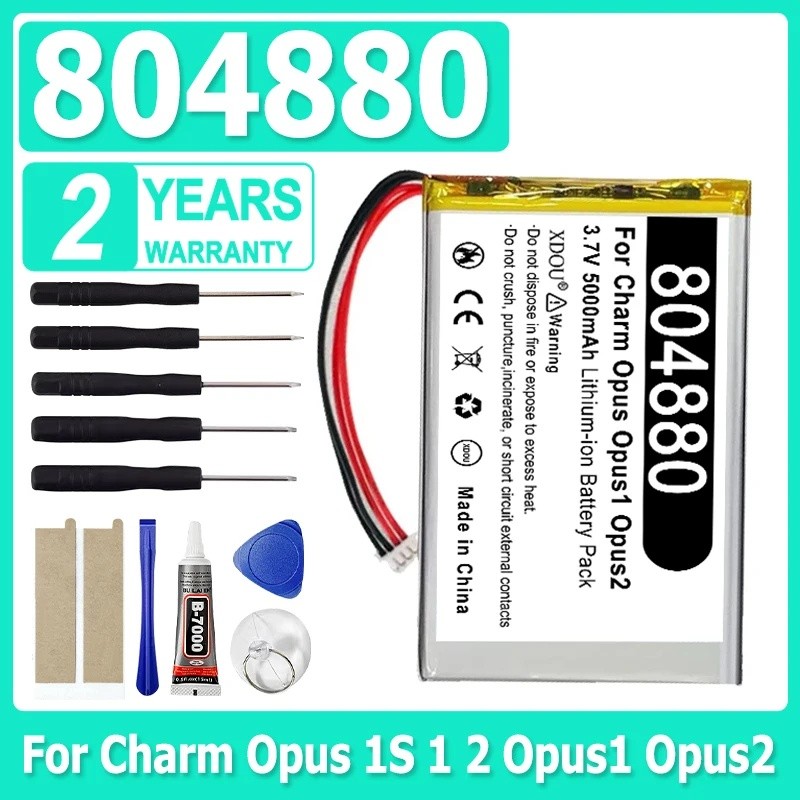 804880 แบตเตอรี่ 5000mAh สําหรับ Charm Opus 1 1S 2 Opus1 Opus1S Opus2 ผู้เล่น Li-Polymer Accumulator