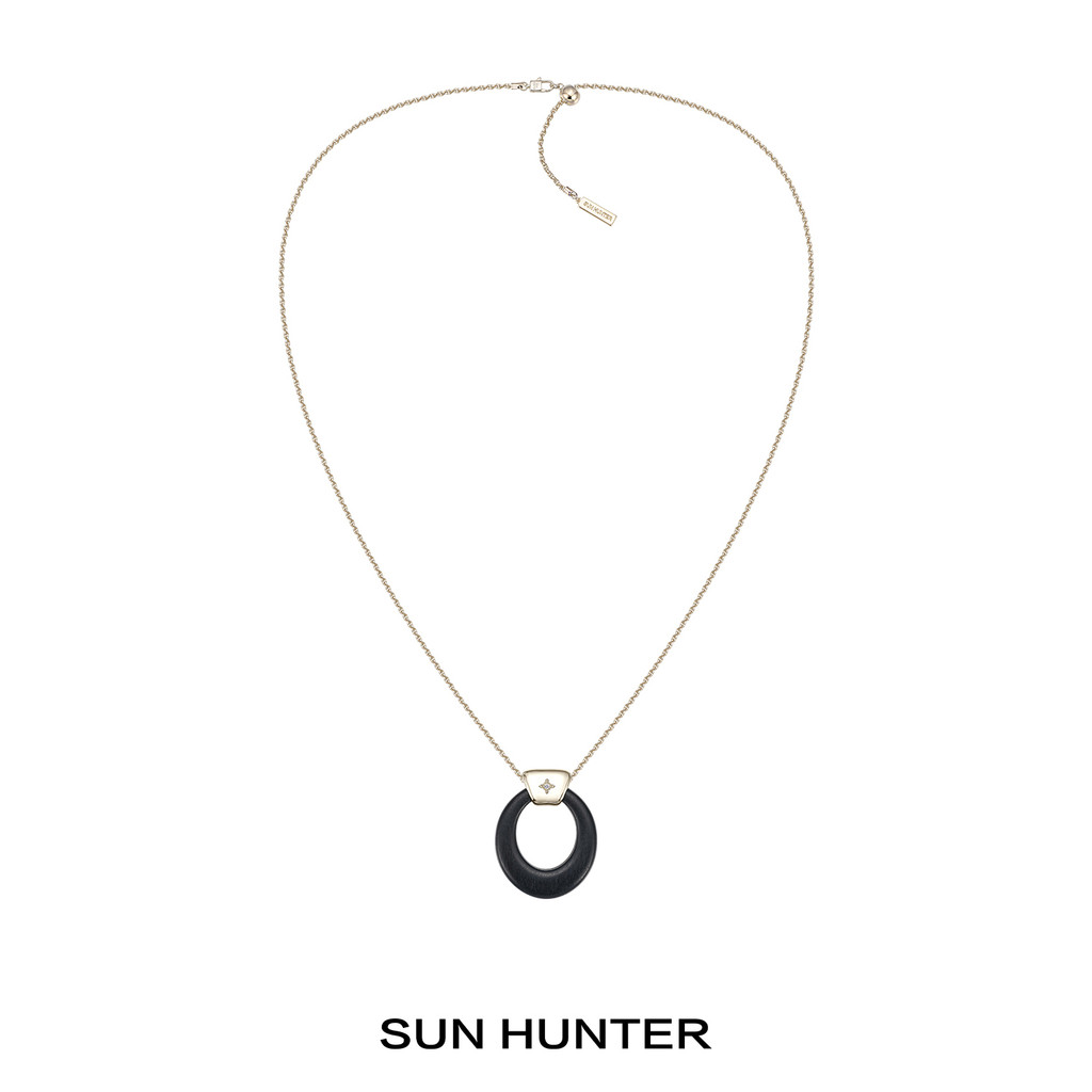 Sanheng SUN HUNTER Original Iris Iris แหวนไม้โซ่เสื้อกันหนาวยาวเรียบง่ายหรูหราสร้อยคอ