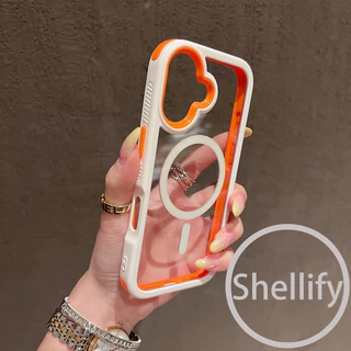 2-in-1 สีปิดกั้นแถบป้องกันการตกโปร่งใสสูงอะคริลิคเคสโทรศัพท์แม่เหล็กเหมาะสําหรับ iPhone 15, 16, 17 Pro Max รวมทุกอย่างด้านข้างเลื่อนฝาครอบซิลิโคนป้องกันการตก