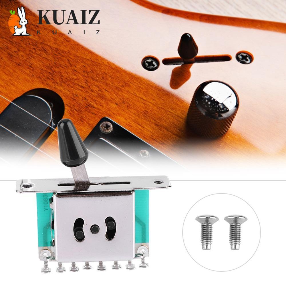 KUAIZPH 5-Way Pickup Selector Switch, 5-Way ตําแหน่ง Silver Guitar Lever Switch, Professional Metal 