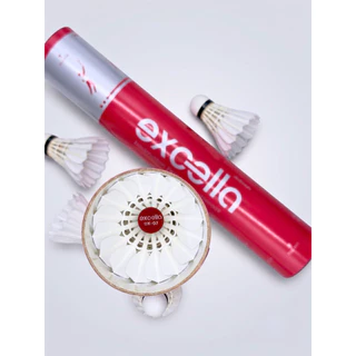 (ส่งด่วน) ลูกแบดมินตัน EXCELLA EX-77 V.2 ขนห่านพรีเมี่ยม คงทน ยกกำลังสอง
