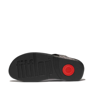 FITFLOP LULU MULTI-TONAL GLITTER T/P รองเท้าแตะแบบหูหนีบผู้หญิง รุ่น JE6-C55 สี BLACK