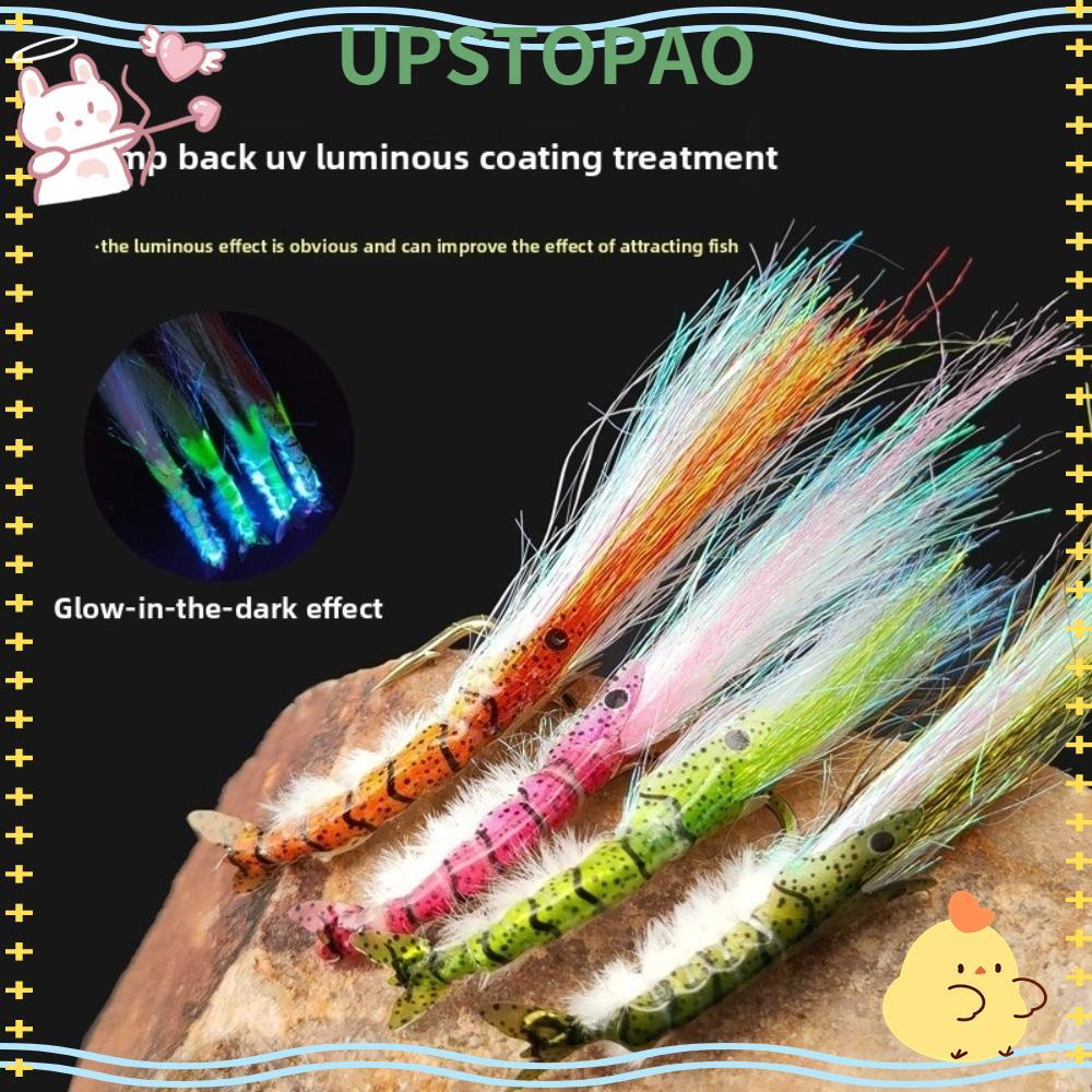 UPSTOPAO 4 ชิ้น Scuds Fly, Dubbing วัสดุ 8 Hook Ice Dubbing Wing กุ้ง Fly, Fly Fishing Fly Fast Sink