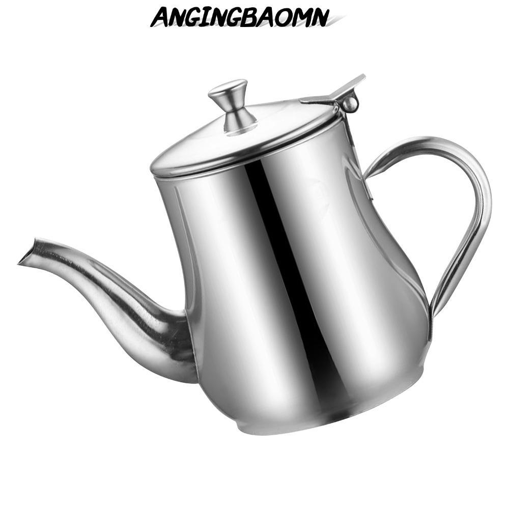 ANGINGBAOMN เครื่องจ่ายน้ํามันมะกอก, 201 สแตนเลส 13oz/18oz/24oz ขวดจ่ายน้ํามัน, โมเดิร์นซอสถั่วเหลือ