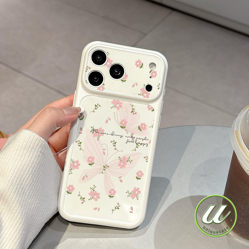 ผีเสื้อและเคสมือถือลายดอกไม้ เคสไอโฟน17 สำหรับ IPhone 18 16 15 14 13 12 11 Pro Max 12 13 14 15 16 17 18 Pro