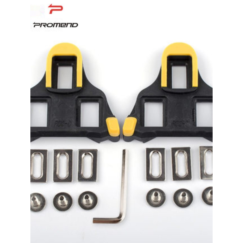 PROMEND Road Bike Lock Shoe Lock Pad 6 องศารองเท้าล็อคจักรยานเสือหมอบ Shimano LOOK System ใช้งานได้