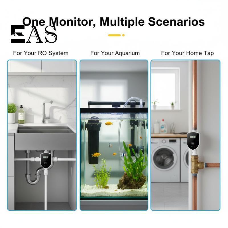 [EA] 1 ชุดเครื่องทดสอบคุณภาพน้ําออนไลน์ TDS Monitor 0-999 PPM สําหรับกรองน้ําประปาน้ําดื่มและถังปลาก