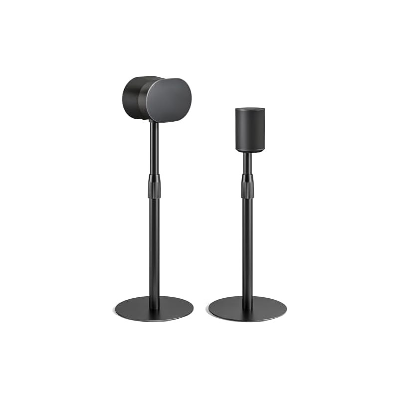 PEGZONE Speaker Stand for SONOS Era 100/300, 5 kg Load Capacity, Metal, Black, Set of 2