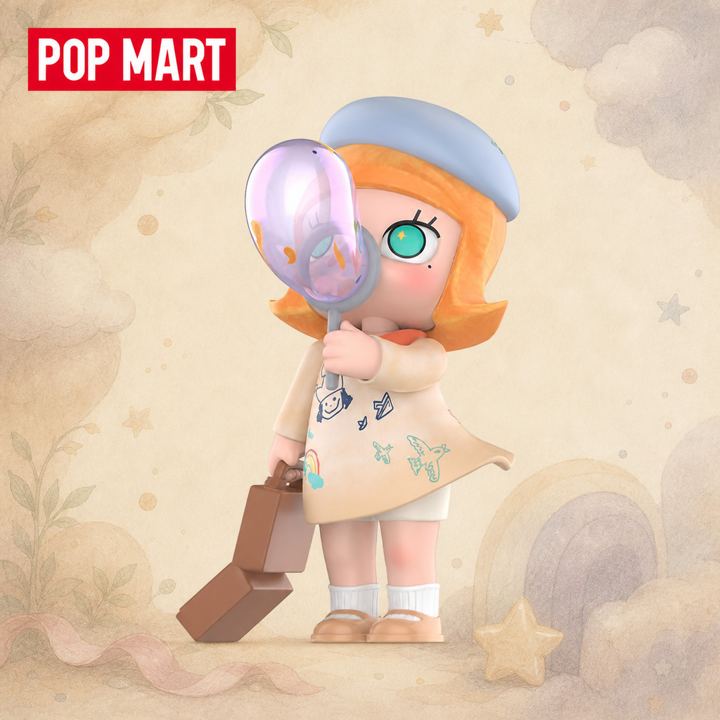 P POPMART MOLLY Dream Chasing Bubble Figure ของขวัญเครื่องประดับของแท้
