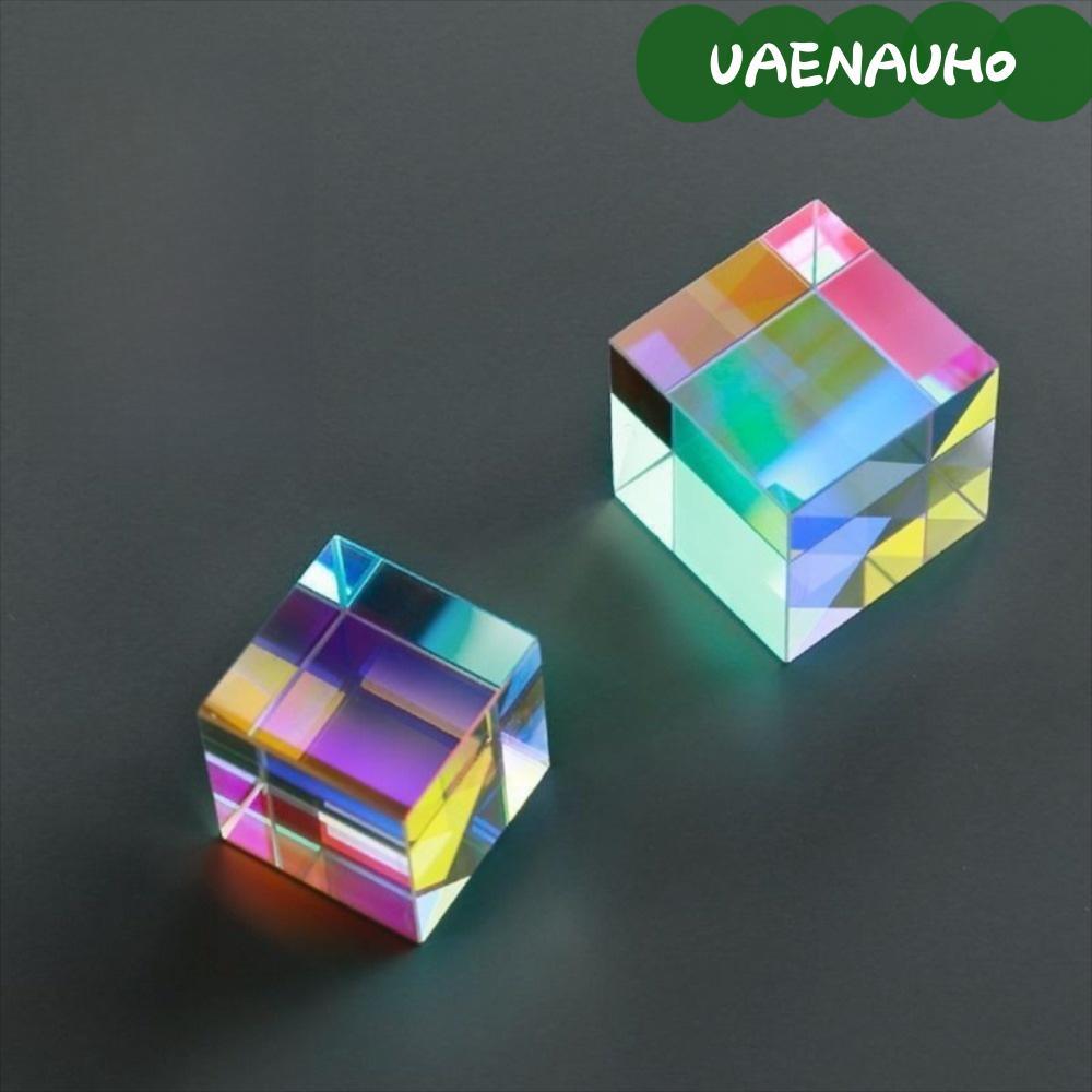 UAENAUH0 Optical Glass Prism Cube, ประดิษฐ์คริสตัล 15x15 มม. Dispersion Cube, Optical Glass X Cube P
