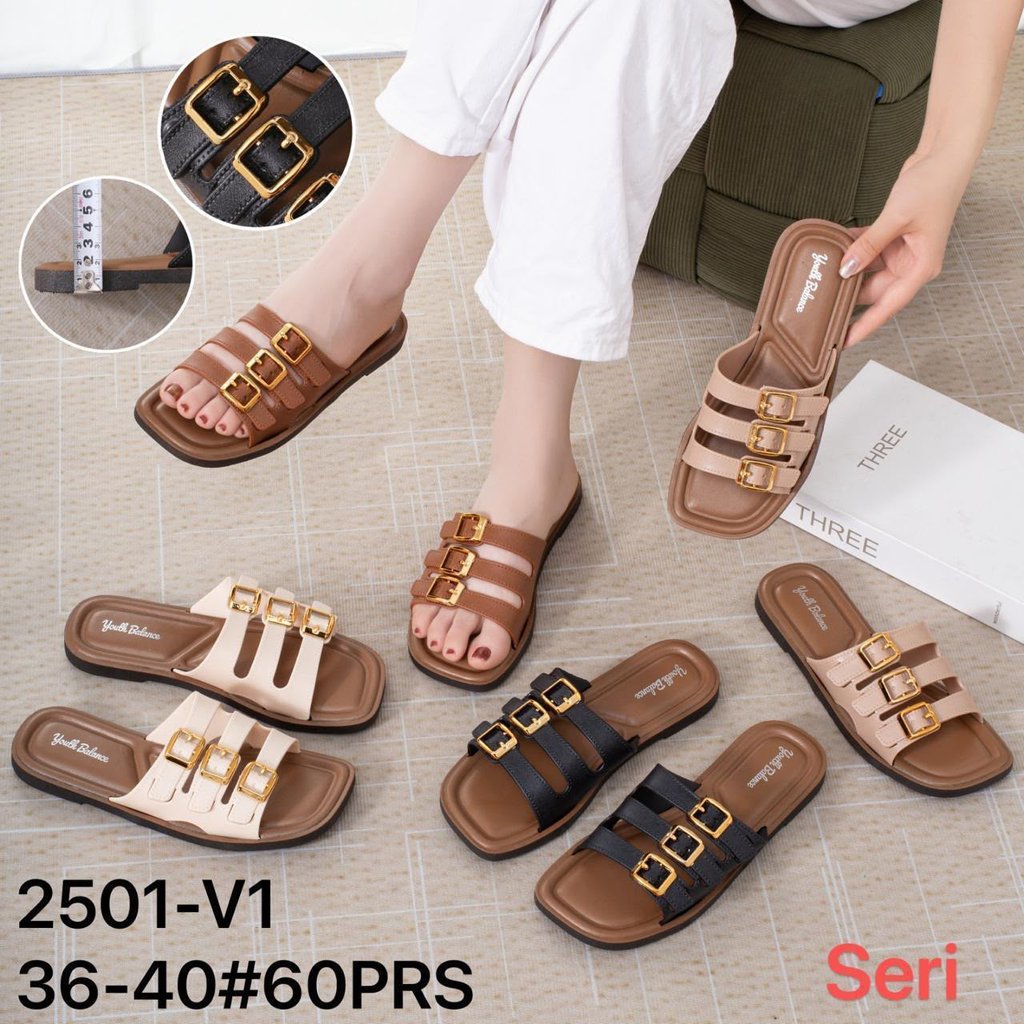 AIKO_SHOP รองเท้าแตะยางผู้หญิงนําเข้า Youth balance 2501-V1