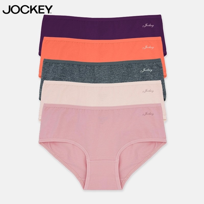 Jockey 5 ชิ้นผู้หญิง Hipster กางเกงผ้าฝ้ายชุดชั้นใน JLU308623เช่น1