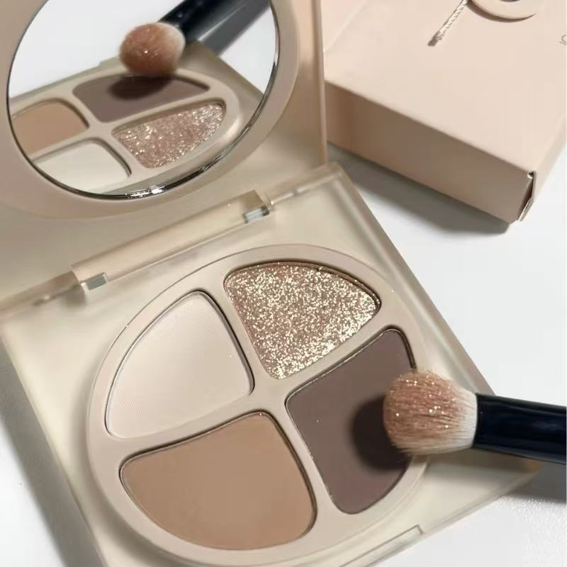คอนทัวร์ คอนทัวร์หน้า Joocyee หมักอายแชโดว์ Palette Amber Four-Color Earth Repairing Matte Blush Hig