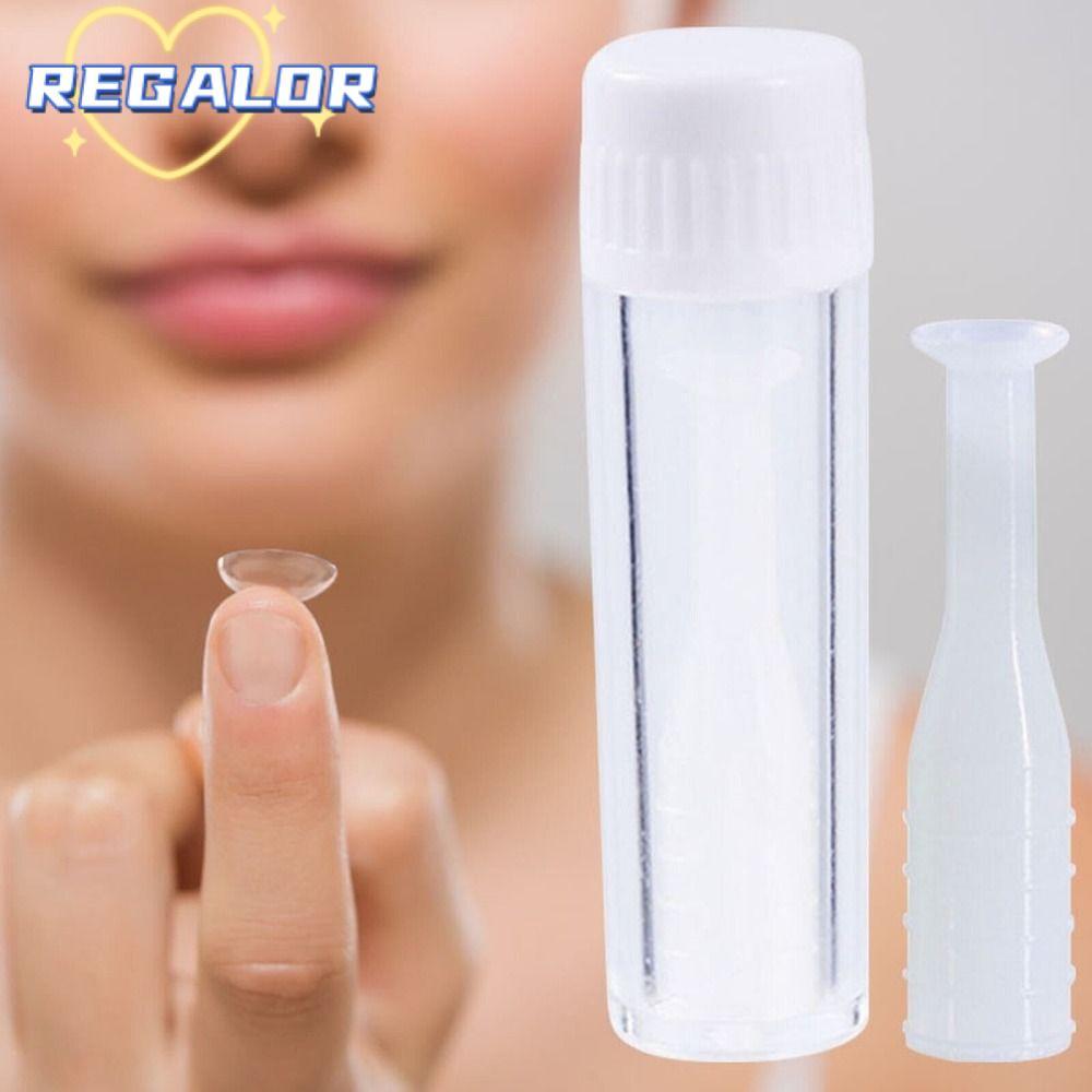 REGALOR0G แท่งดูด 5 ชิ้น, เครื่องมือใส่ซิลิโคนชิ้นเดียว, คอนแทคเลนส์ Plunger เลนส์แข็งแบบนุ่มนวล