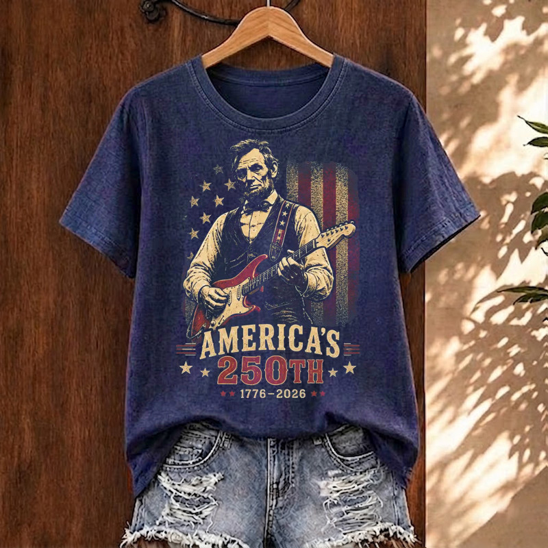 เสื้อยืดกีตาร์ Abraham Lincoln