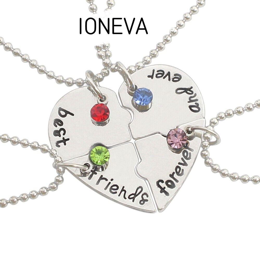 IONEVA 4 Bff Friend Best Friend Froever Nice Gift Necklace