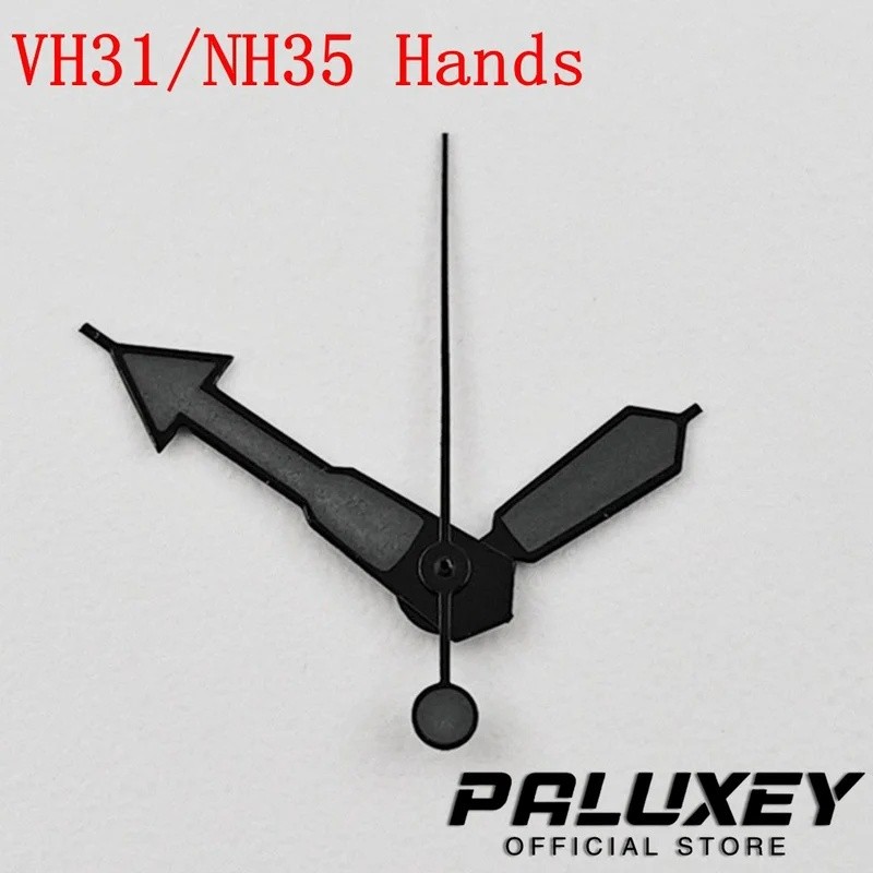 PALUXEY VH31/NH35 สีดําสีเทานาฬิกามือชุดสีเขียว Luminous Pointers Fit VH31 VH31A VH60 VH61 NH35A NH3
