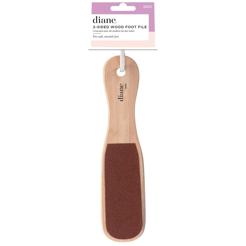 ไฟล์เท้า 2 ด้าน Diane – น้ํายาถอดเท้าและแคลลัสที่ราบรื่นสําหรับผู้ชายและผู้หญิง – ด้ามไม้ – 10 x 2 3