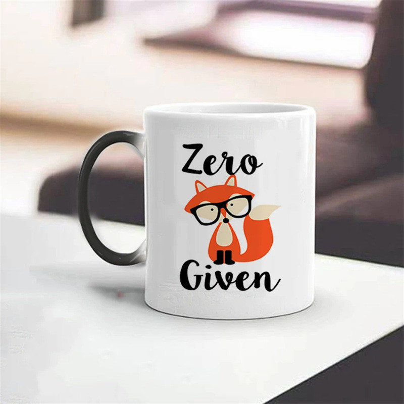0JDQ การค้าต่างประเทศ Zero Fox Given Little Fox Tree Otter แก้วสีด้านในถ้วยกาแฟเซรามิคของขวัญวันเกิด