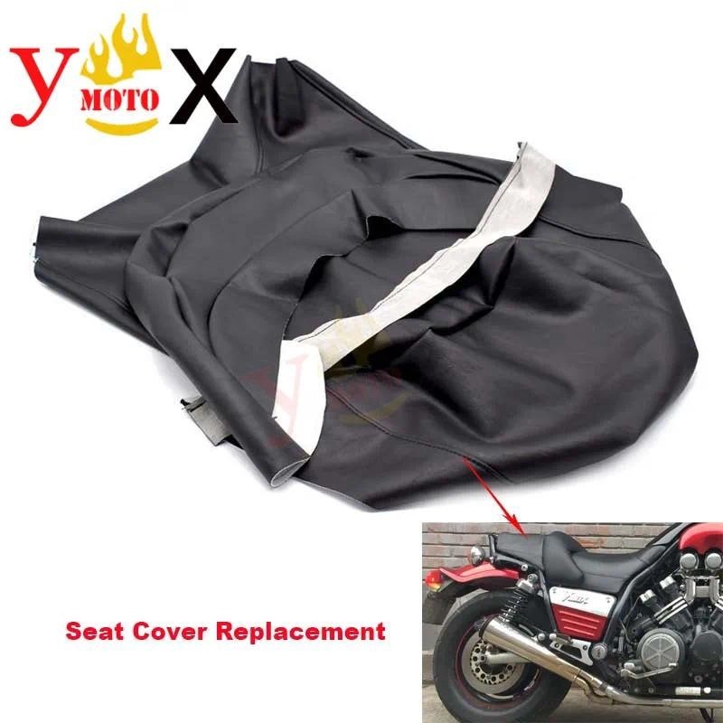 เปลี่ยนหนาสีดํา PU หนังรถจักรยานยนต์เบาะรองนั่งกันน้ําสําหรับ Yamaha VMAX VMAX1200 V-MAX1200 VMAX120