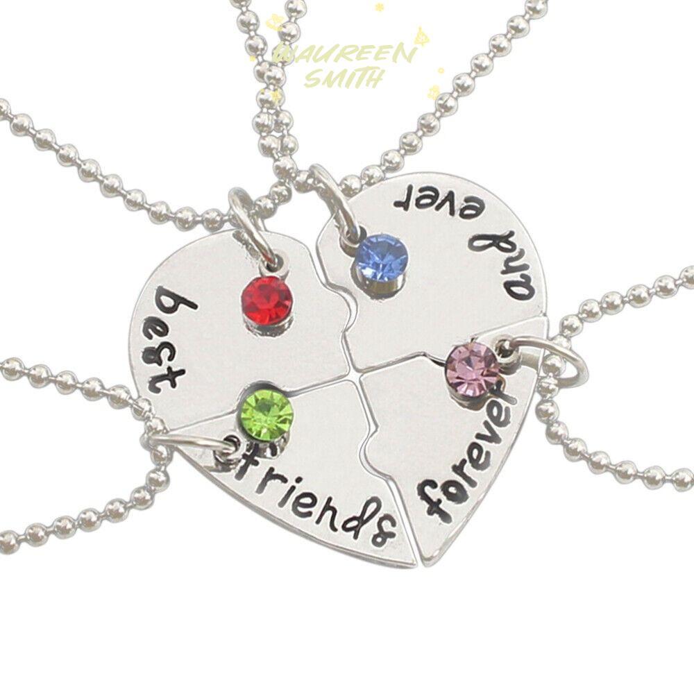 WAUREEN 4 Bff สร้อยคอแฟชั่น Love สร้อยคอของขวัญที่ดี