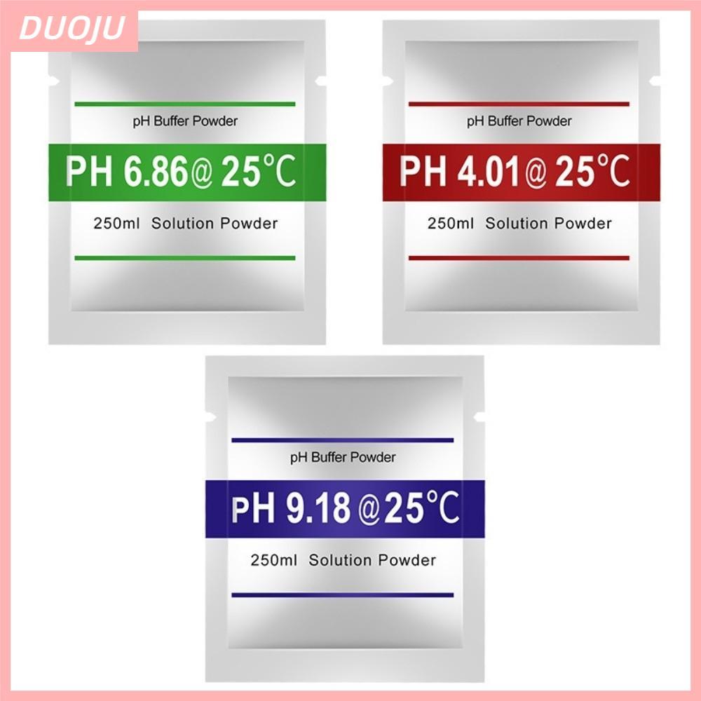 DUOJU 15 ชิ้น PH Meter Calibration Solution Powder, PH 6.86 PH 4.01 PH Buffer Solution Powder, PH 9.
