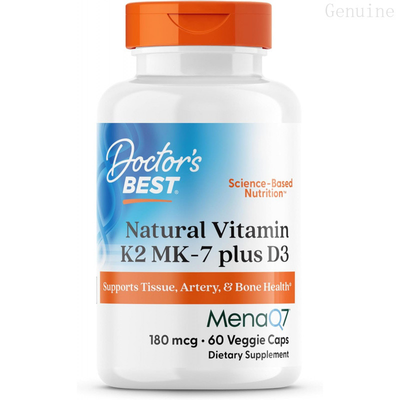 Doctors Best itamin K2 MK-7 Plus D3 - it D3 และ K2 MK7 อาหารเสริมสําหรับผู้ชายและผู้หญิง รองรับทิชชู
