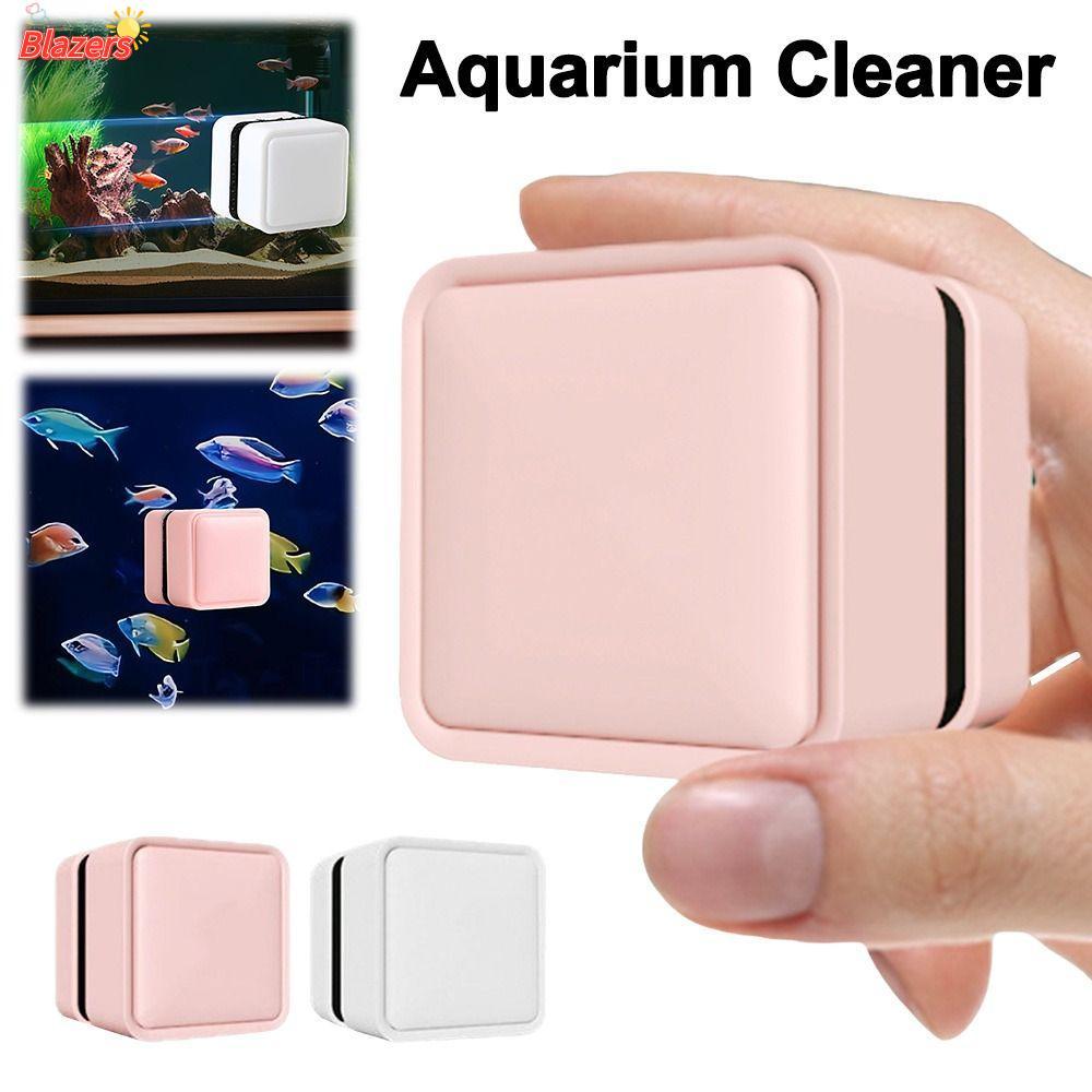 BLAZERS Aquarium Cleaner, Magnetic Mini Aquarium Glass Cleaner แปรง, Scratch-proof Square Glass Clea