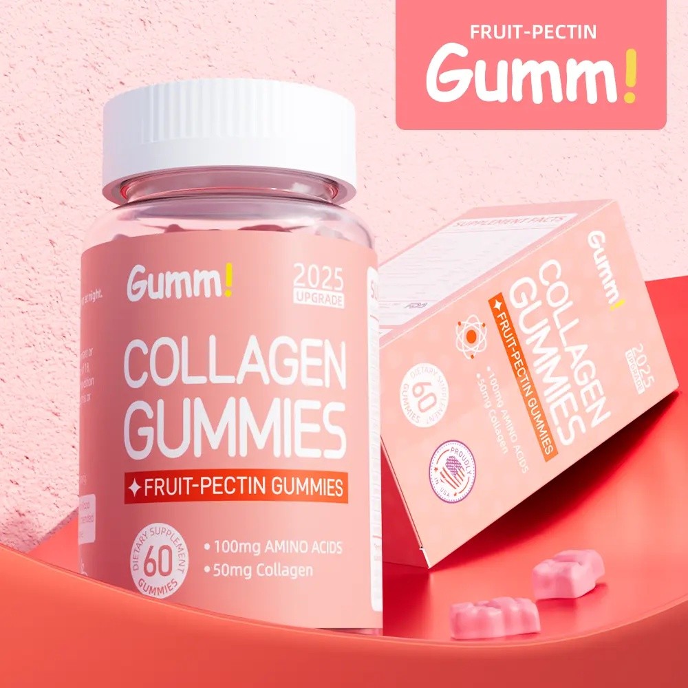 [KKM]Gumm! Gummies Collagen Fruit-Pectin 60 Gummies อาหารเสริมพร้อมคอลลาเจน 100 มก. สําหรับ Keen BAU