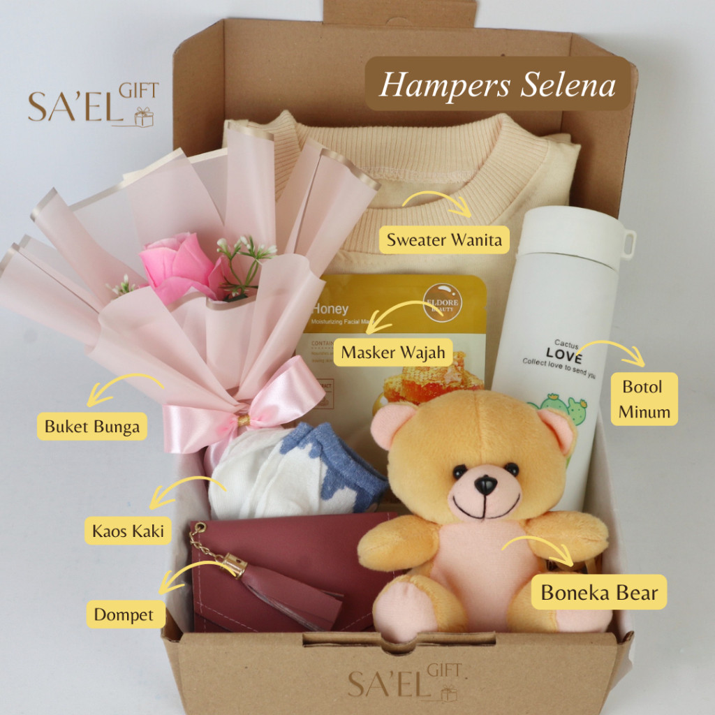 SAEL HAMPERS SELENA GIRLS BIRTHDAY GIFT SWETER PACKAGE AESTTHETIC GRADUATION BIRTHDAY GIFT