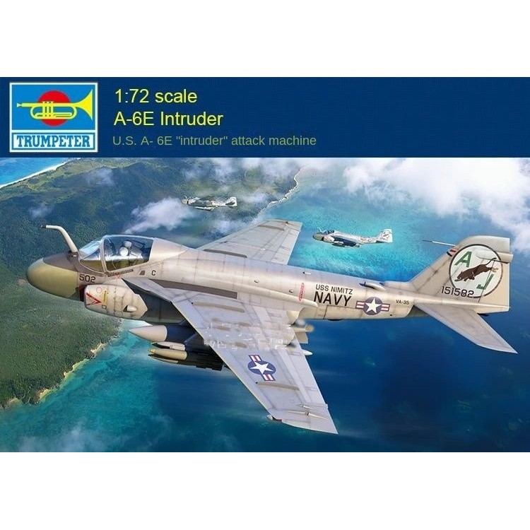 Trumpeter 01641 1:72 Scale A-6E Intruder Plastic Model Aircraft Kit ชุดโมเดล