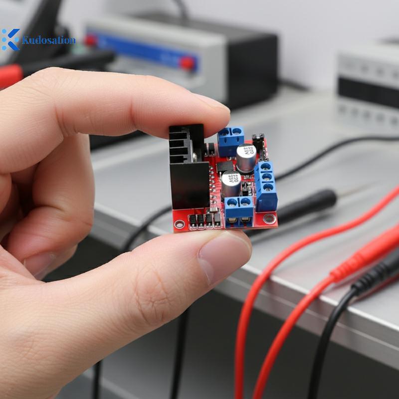 Kudosion L298N บอร์ดขับมอเตอร์ DC & Stepper Motor Driver Module สําหรับหุ่นยนต์อัจฉริยะรถ Nice