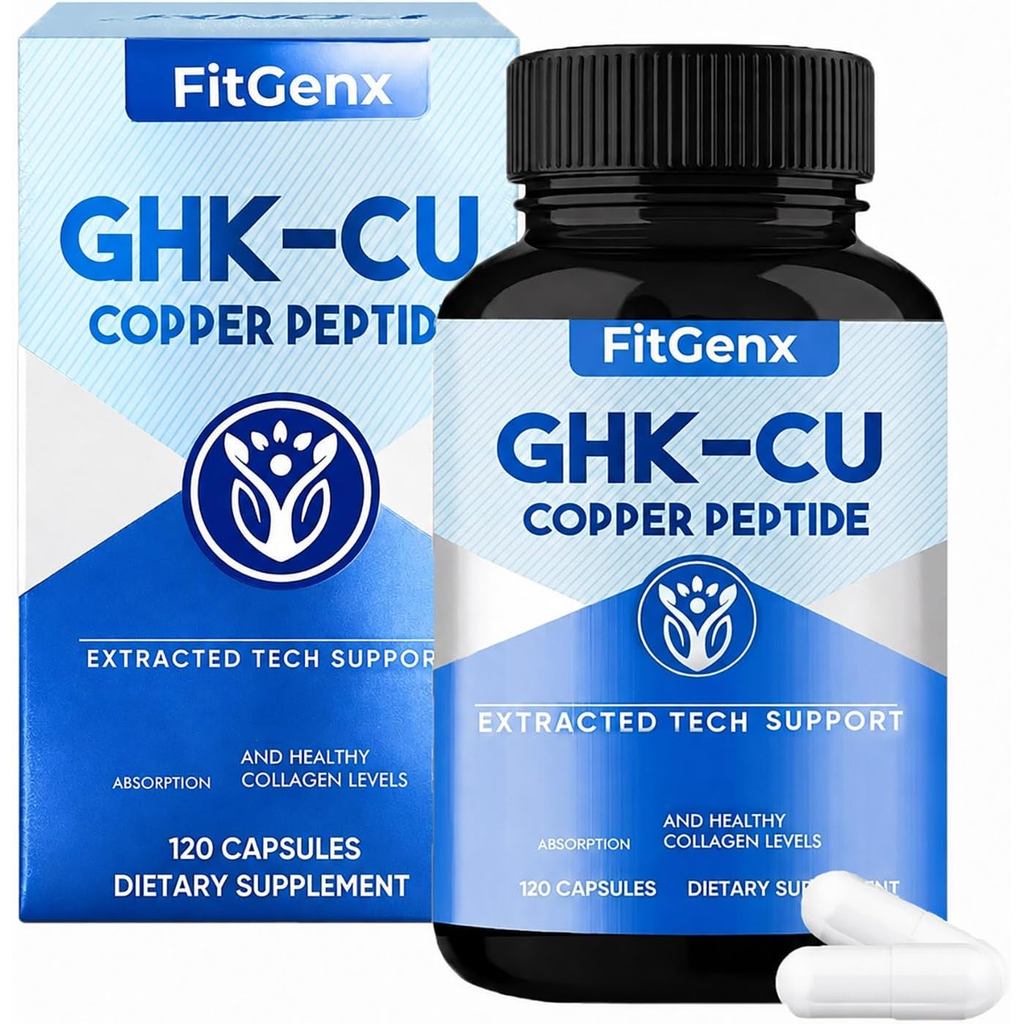 GHK-Cu Kupfer-Komplex Kapseln, GHK Cu Peptide, 120 Vegane Kapseln (บรรจุอาจวารี)