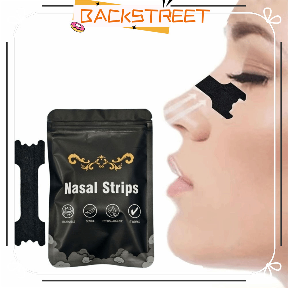 BACKSTAGE 30 ชิ้น Breath Nasal Strips, Breathable Nasal Congestion Nose Strips, แผ่นแปะจมูกไม่รุกราน