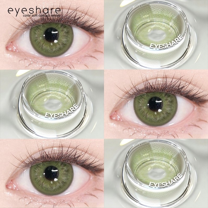 (COD) คอนแทคเลนส์ 2 ชิ้น/1 คู่ VANCOUVER คอนแทคเลนส์สีเขียว Cute Beauty Eye Iris 14.2 มม. ใช้ 1 ปี
