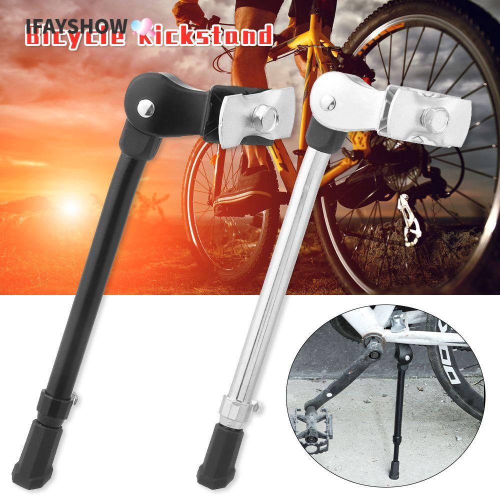 IFAYSHOW Kick Stand สีดําสีเงินด้านหลังจักรยานเสือภูเขา